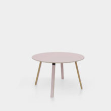 Esstisch D63 rund, Tischplatte mit Linoleum, Tischbeine mit Linoleum Esstisch D63 rund, Tischplatte mit Linoleum, Tischbeine mit Linoleum