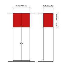 Pax_Aufsatzschrank_Dimensionen Pax Kleiderschrank mit Aufsatzschrank, Dimensionen