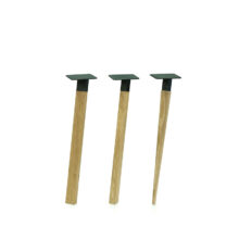 Tischbeine_Esstisch_Linoleum_Eiche Tischbeine als Einzelfüße, zum Unterschrauben unter Tischplatte, Quadratisch, rechteckig und konisch