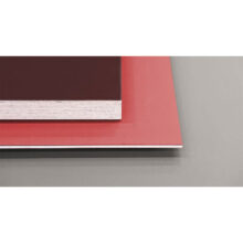 Tischplatte mit Linoleum, gerade und schräge Kante